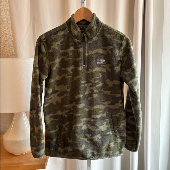 Eddie Bauer Camouflage Zip-Up Sweater - Picture 1 of 3
